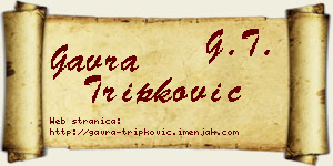 Gavra Tripković vizit kartica